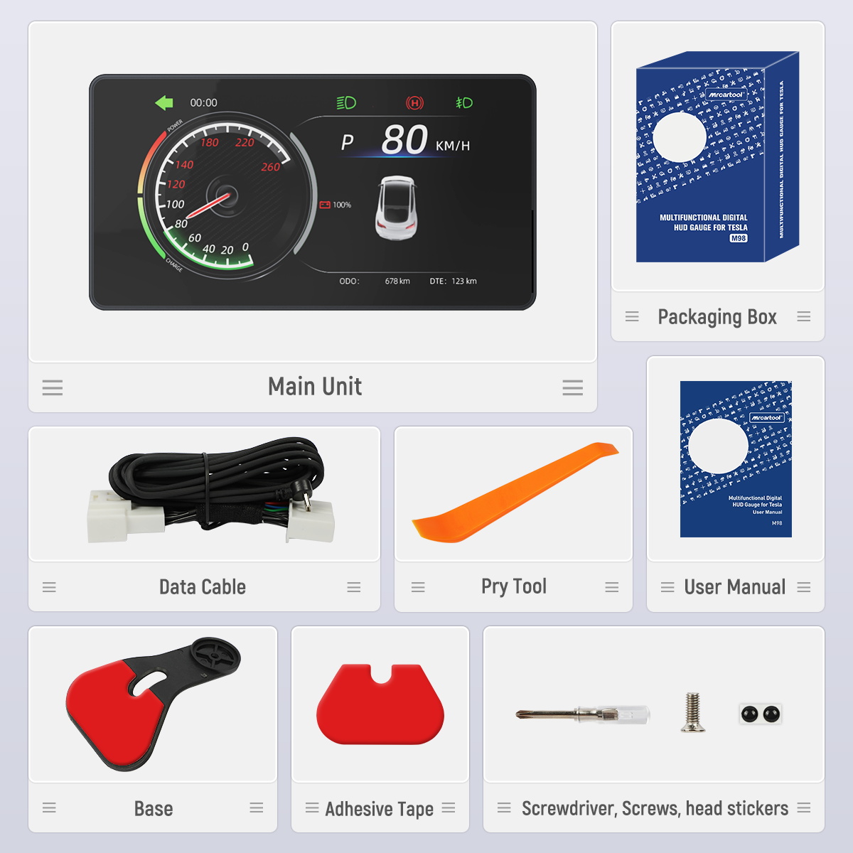 Mrcartool M98 Tesla Heads Up Display Tesla Model 3 HUD - Image 11