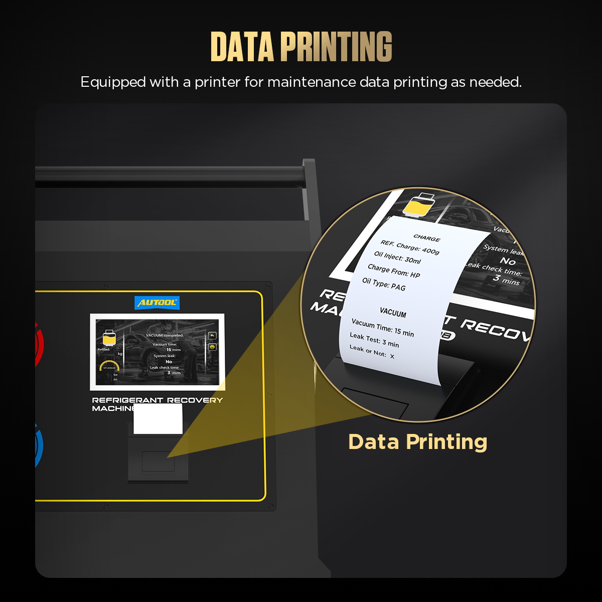 Automotive Refrigerant Freon Recovery Machine - AUTOOL LM708 - Image 11