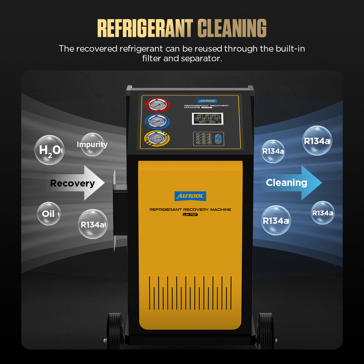 AUTOOL LM707 Refrigerant Recovery Machine - Image 5