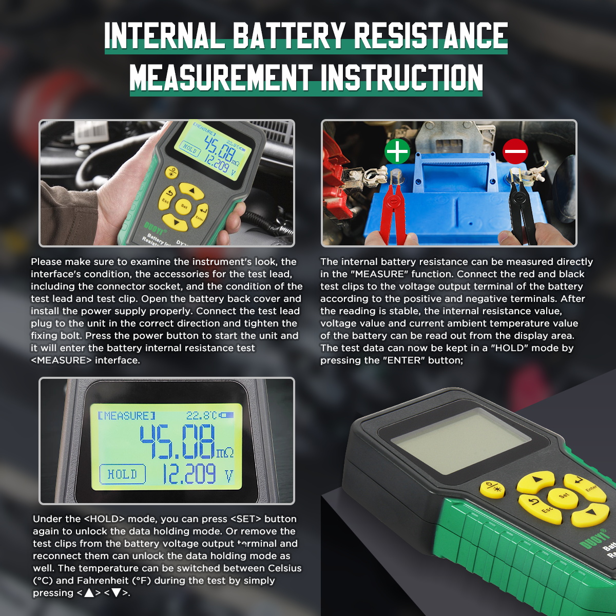 Battery Internal Resistance Tester DY223 - Image 3