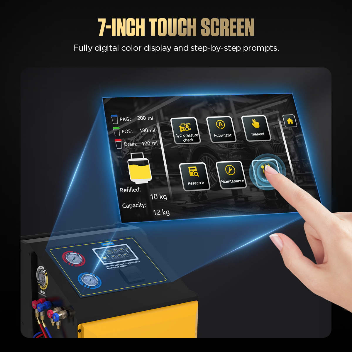 Automotive Refrigerant Freon Recovery Machine - AUTOOL LM708 - Image 12