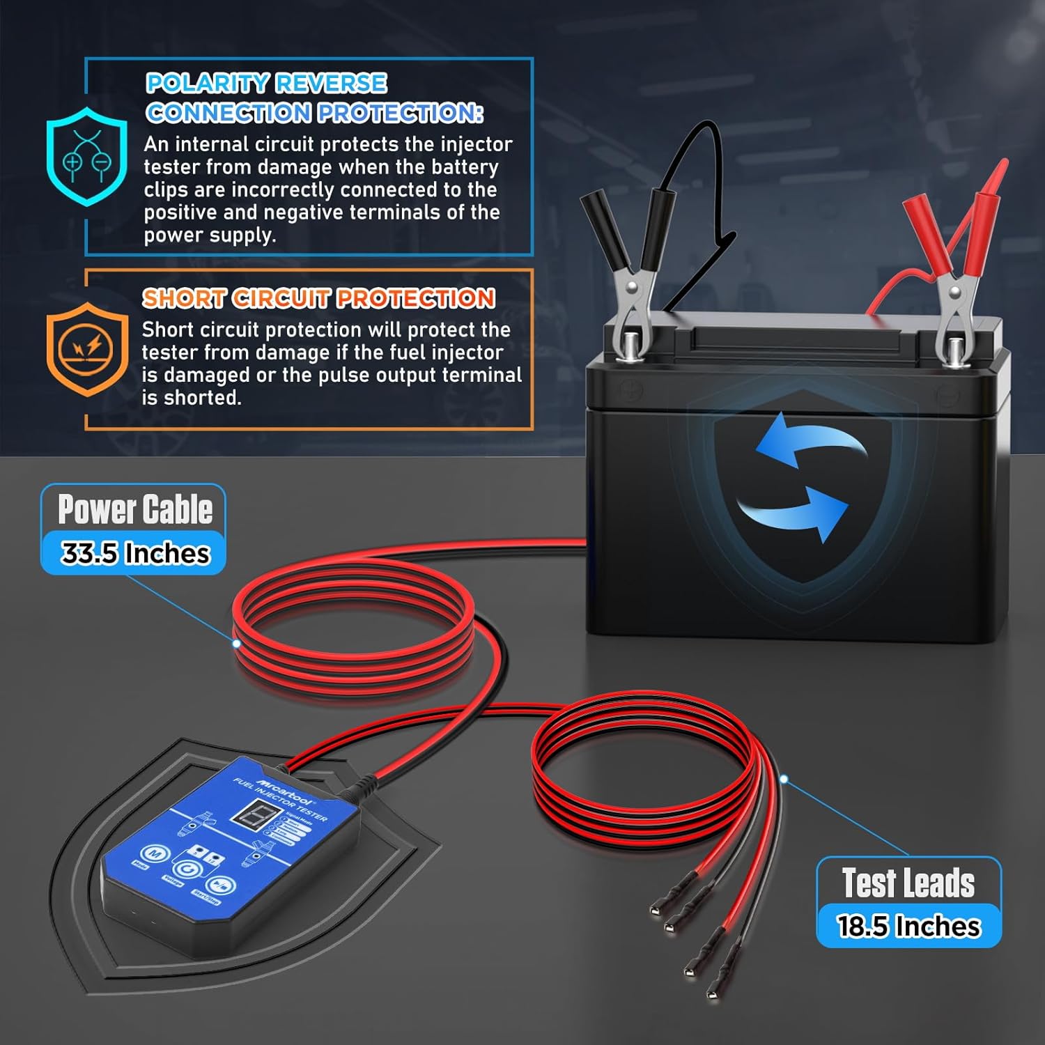 MRCARTOOL Injector Tester Cleaner Fuel Pressure Test Kit - Image 5
