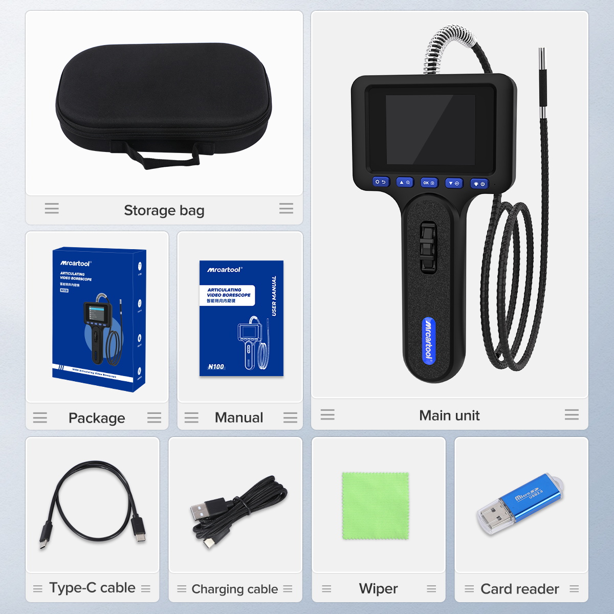 Mrcartool N100 Auto Inspection Camera 2.8inch Screen Photo-Video - Image 13