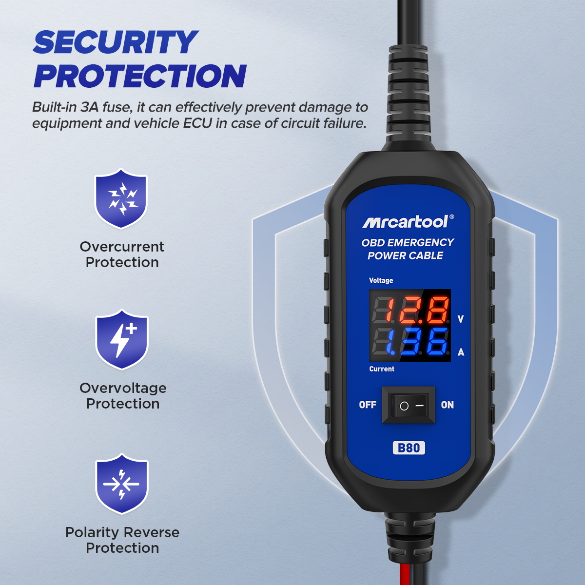 MRCARTOOL B80 Automotive Memory Saver 12V OBD Interface - Image 5