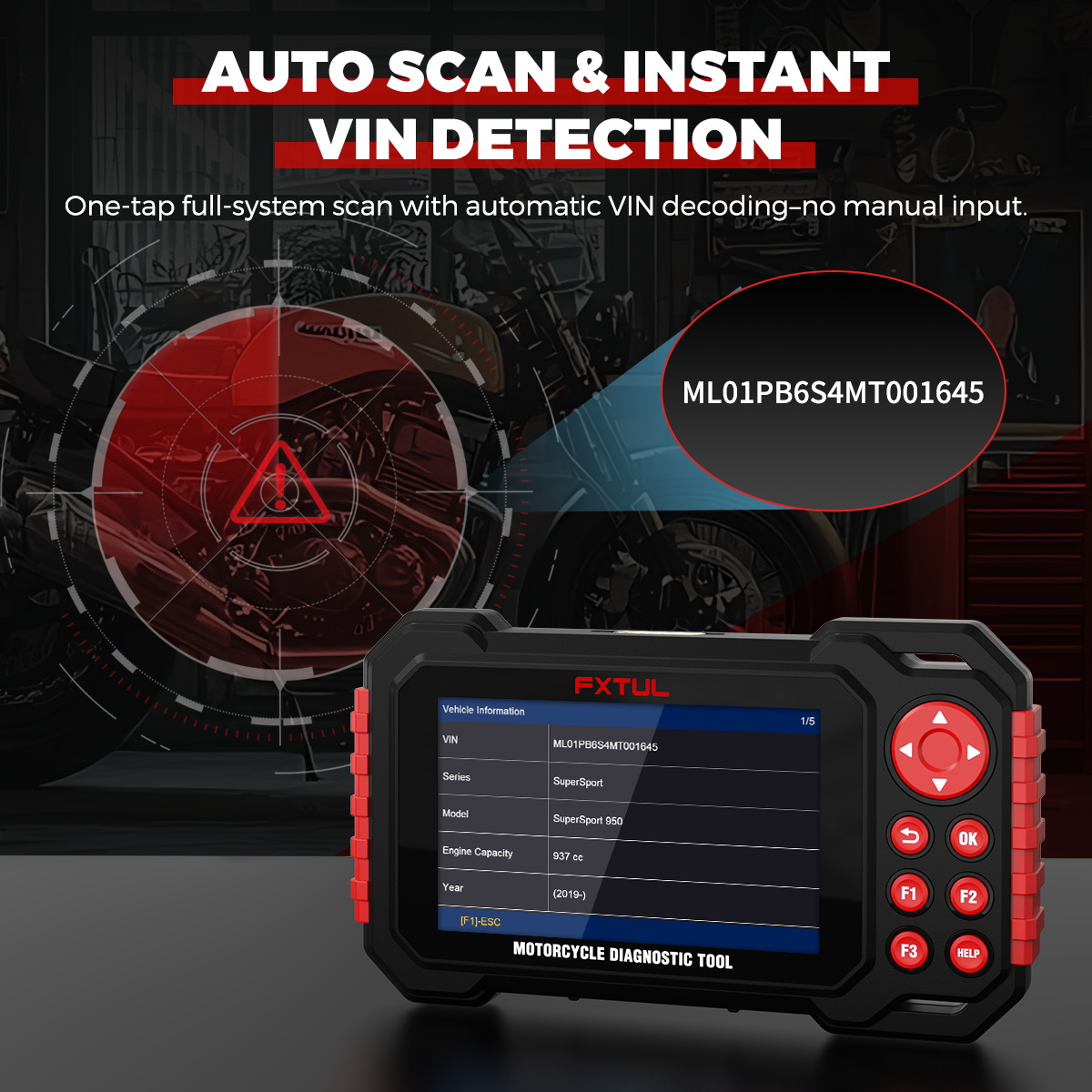FXTUL M7 Motorcycle Diagnostic Scan Tool Motorcycle Code Reader - Image 13