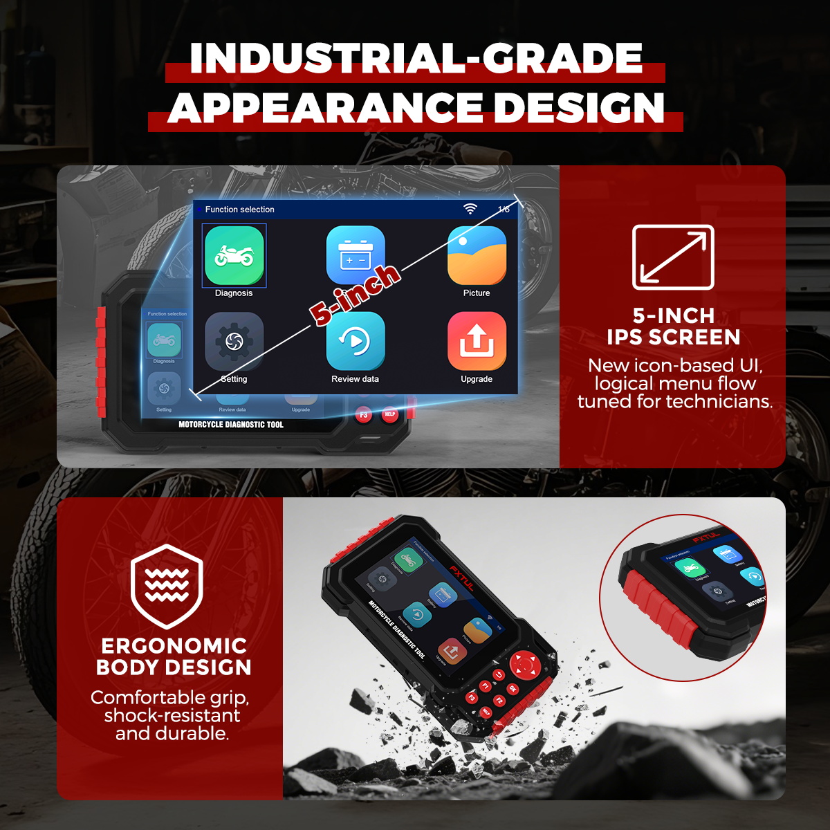FXTUL M7 Motorcycle Diagnostic Scan Tool Motorcycle Code Reader - Image 7