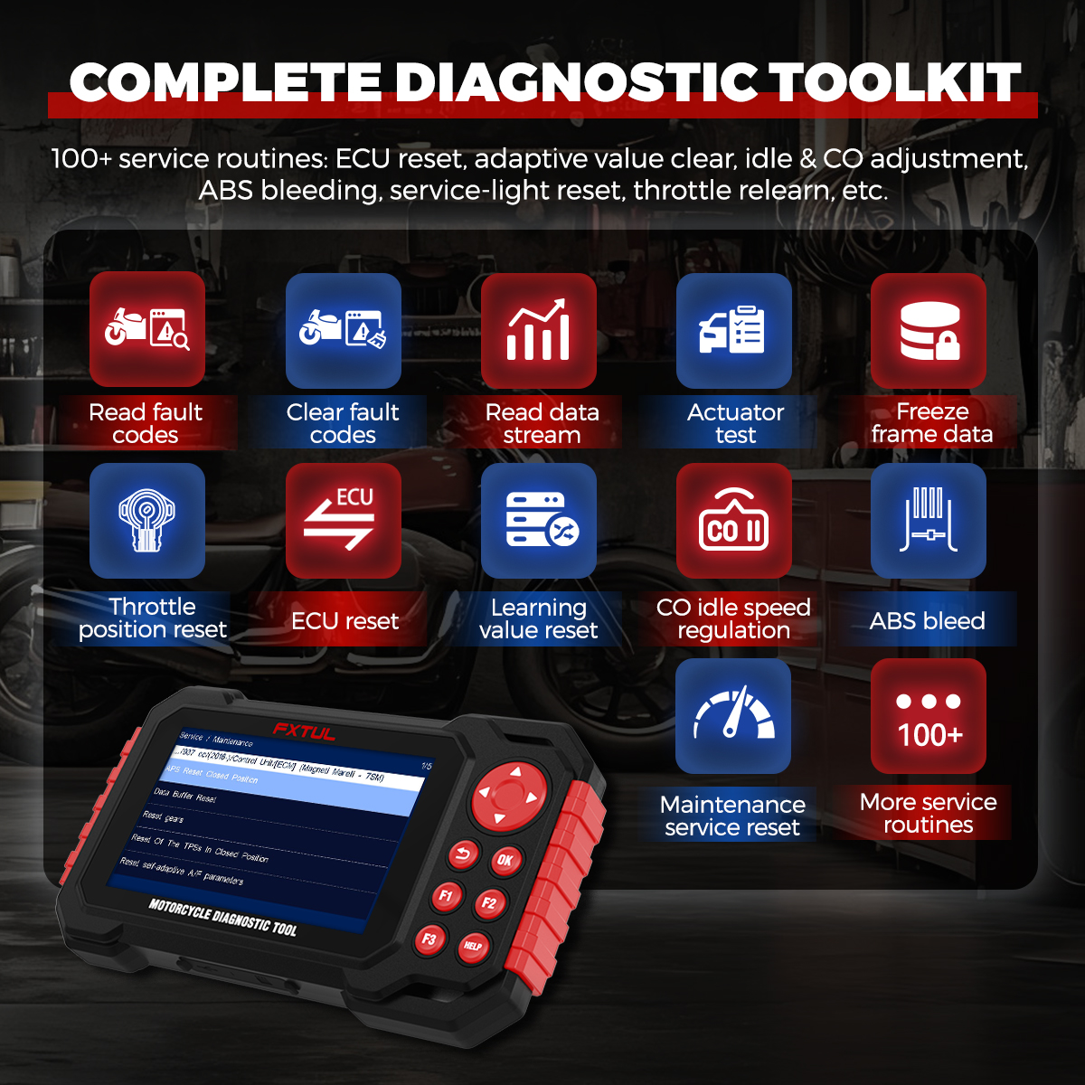 FXTUL M7 Motorcycle Diagnostic Scan Tool Motorcycle Code Reader - Image 6