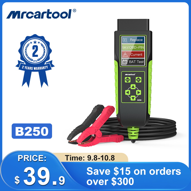 MRCARTOOL B250 Car Battery Tester Car Battery Condition Check