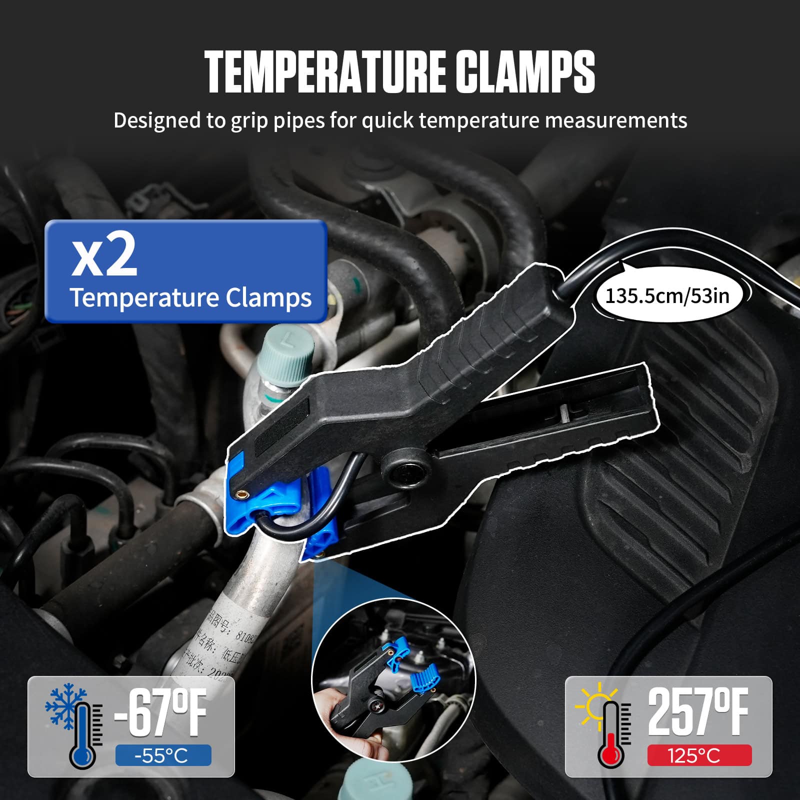 MRCARTOOL L505 Digital HVAC Gauges Manifold Gauge Set - Image 6