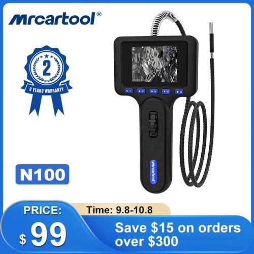 N100 High-quality automotive diagnostic scanner with touchscreen display, multimeter, and wireless capabilities for car repair and maintenance.