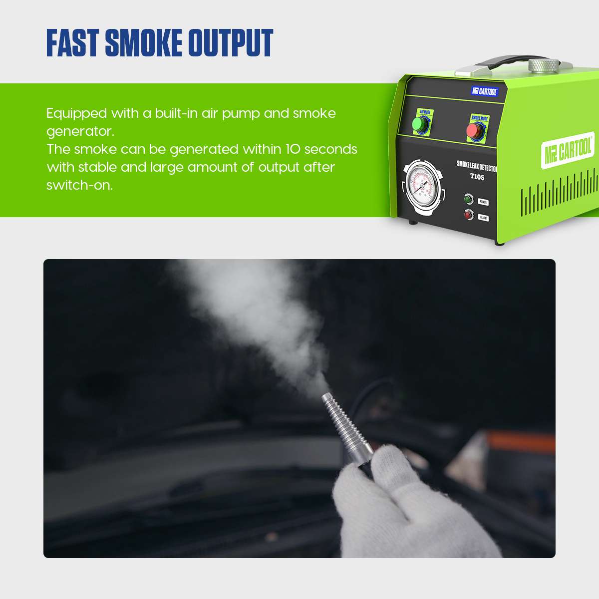 automotive smoke machine car smoke leak detector