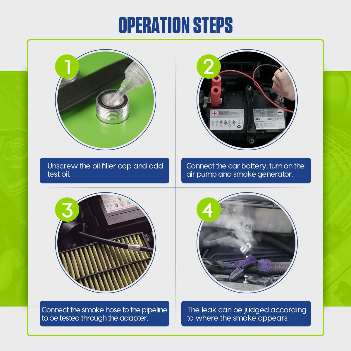 automotive smoke machine car smoke leak detector