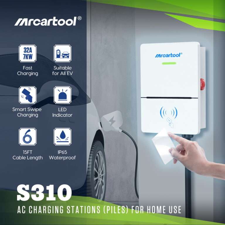 Alternative view of MRCARTOOL S310 EV Home Charger Wallbox 32A 7KW Level 2 Charging Pile Wall Mount For EV