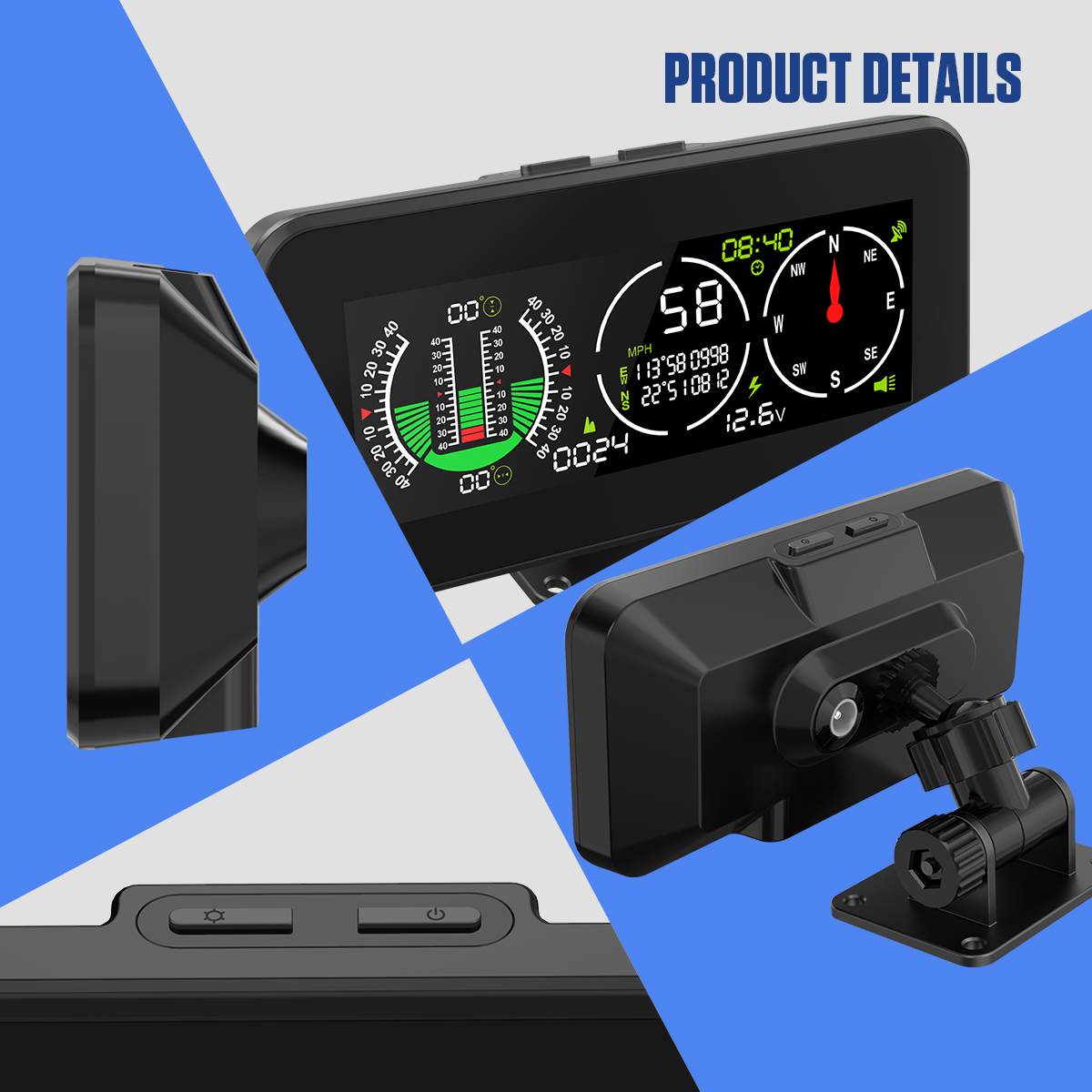 Automotive Digital GPS Inclinometer