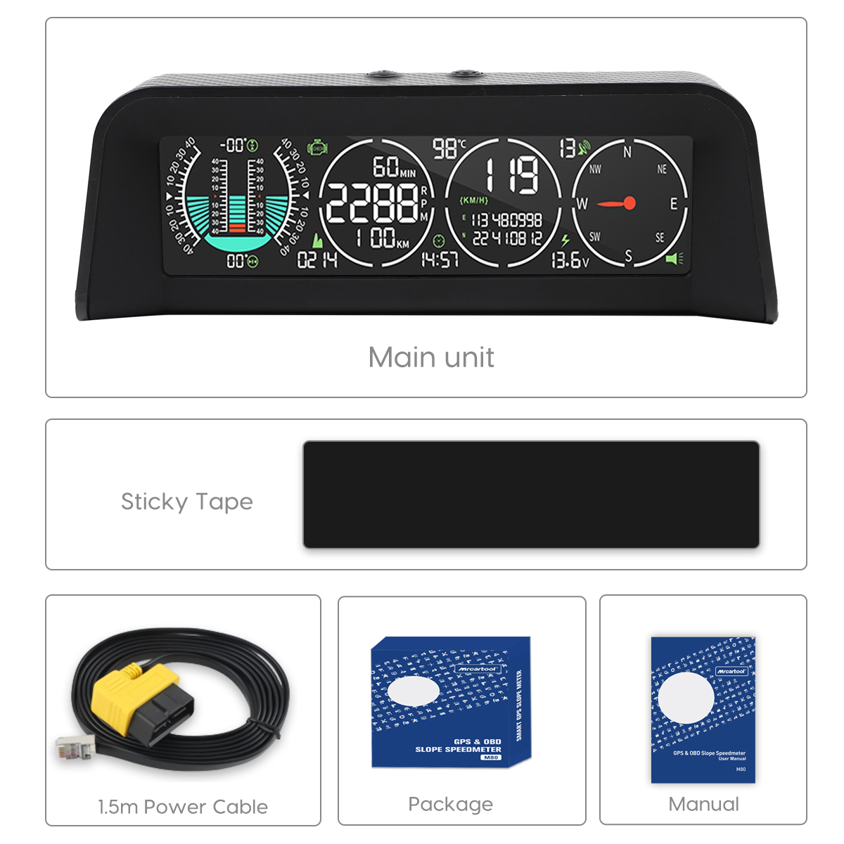 MRCARTOOL M80 Car Intelligent HUD