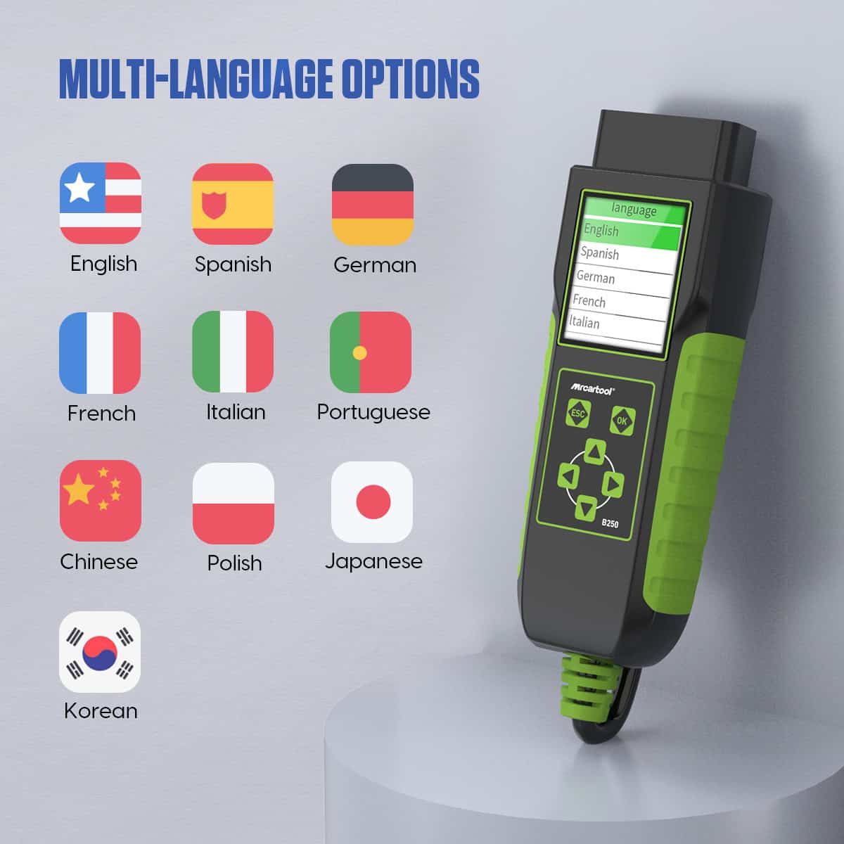 Muti Language Battery Tester