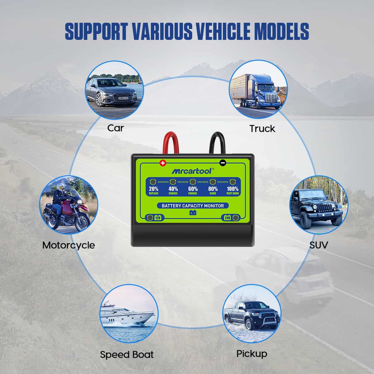 Voltage Monitor for Vehicles Motorcycle