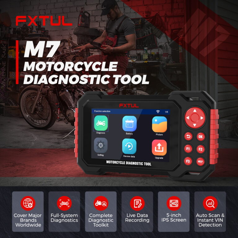 Alternative view of FXTUL M7 Motorcycle Diagnostic Scan Tool Motorcycle Code Reader